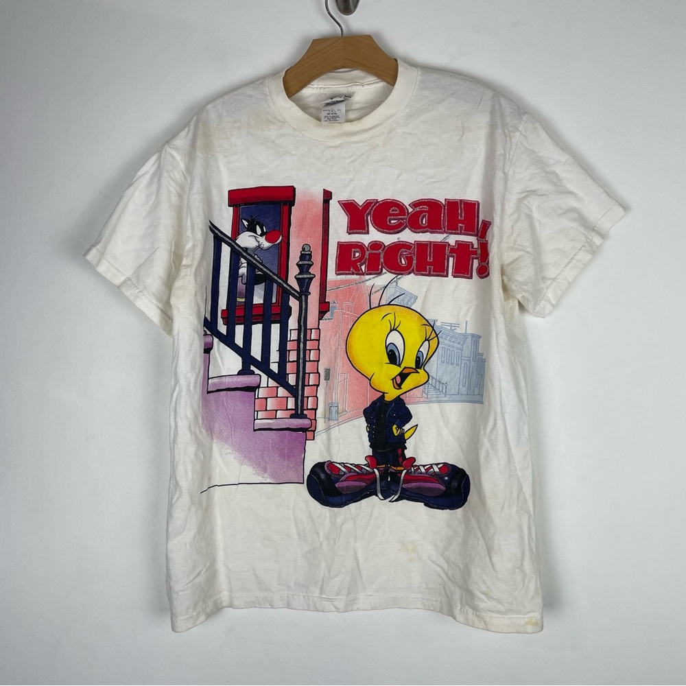 Vintage 90’s Looney Tunes Tweety Bird YEAH RIGHT! T-Shirt Size Medium